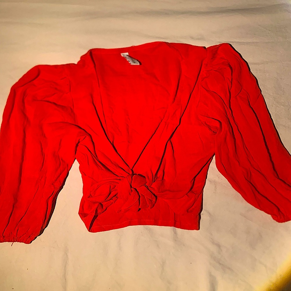 Red crop top